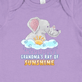 thumbnail image 4 of Inktastic Grandma's Ray of Sunshine Cute Elephants Rainclouds and Sun Boys or Girls Baby Bodysuit, 4 of 5