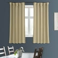 thumbnail image 2 of Half Price Drapes Candlelight Bellino Textured Faux Linen Room Darkening Curtains For Bedrooms (1 Panel), 50W X 63L, 2 of 11