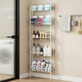thumbnail image 3 of Behind The Door Storage 5 Tiers Narrow Wall Shelf, Space-Saving Behind Door Storage, Slim Metal Shelf for Kitchen Bathroom Living Room, 3 of 8
