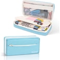 thumbnail image 1 of Estuche escolar azul, estuche escolar de gran capacidad, estuche estético para útiles escolares para niñas, niños, mujeres, hombres, niños, adolescentes, estudiantes, 1 of 5