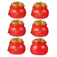 thumbnail image 4 of GETAJGHSD 6Set Cornucopia Coin Container Red Plastic Coin Storage for Home Decoration, 4 of 8