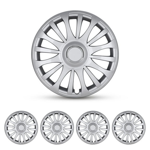 4 Pack 15" Universal Hubcap,Wheel Rims Cover Hubcaps,Snap on Car Truck SUV,ABS&PC Material(Lacquer)