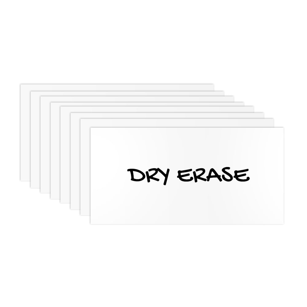 Dry Erase Magnetic Shelf Label Magnets 1" x 2" White (25 Pack)
