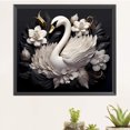 thumbnail image 4 of Pintura de diamante 5D DIY Taladro redondo completo Kit de cisne 3D Decoración para el hogar Blanco, 4 of 9