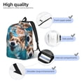 thumbnail image 3 of Balery Sea Swimming Corgi Mochila Clásica Impresa Básica para Viaje, Mochila Escolar Resistente al Agua, Mochila de Lona con Correas Ajustables-Medium, 3 of 5