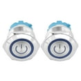 thumbnail image 1 of Bouton Interrupteur en Métal, Bouton Poussoir Léger Antipoussière Rond, pour Outils à Tête Plate Bleu, 1 of 8