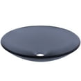 thumbnail image 4 of Novatto TIS-316GORB COETANEO Clear Slate Grey Low Profile Glass Vessel Bath Sink with Oil-Rubbed Bronze Pop-Up Drain, Mounting Ring, 4 of 7
