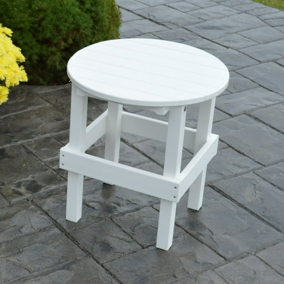 A & L Furniture Recycled Plastic Round Adirondack Side Table