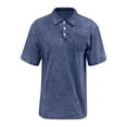 thumbnail image 2 of Evdexr Distressed T Shirt Mens Mokaloha Polo T-Shirt Lapel Retro Solid Color Beach Tops Trendy Big and Tall Short Sleeve Oversized Acid Wash Shirt with Pockets Navy 3XL, 2 of 4