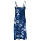 thumbnail image 5 of Vestido sin mangas con flores de sakura en azul profundo Vestido de verano para mujer Vestidos sueltos elegantes para mujer Vestido, 5 of 6