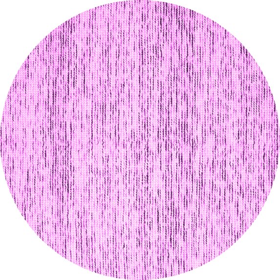 Ahgly Company Indoor Round Solid Pink Modern Area Rugs, 7' Round