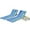Blue, variant on Costway 3-Piece Beach Lounge Chair Mat Set 2 Adjustable Lounge Chairs with Table Blue