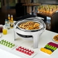 thumbnail image 6 of Wilprep 6.3 qt Roll Top Chafing Dish Buffet Set Stainless Steel Food Warmer Sliver, 6 of 11