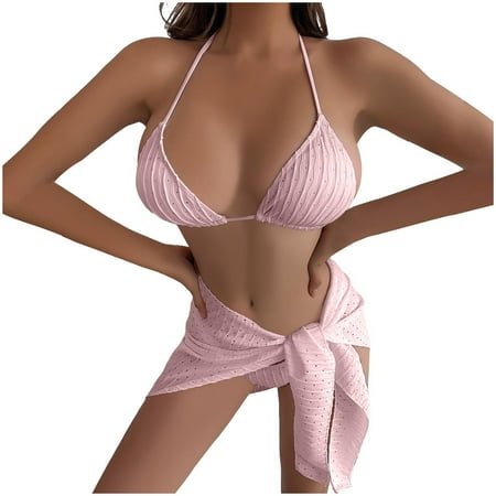 POROPL Womens Swim Suits Bikini Halter Top Swim Size S-L