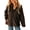 Brown, variant on SHEWIN Womens Sherpa Jackets Fuzzy Hooded Zip Up Coats Casual Solid Long Sleeve Fleece Shacket Jacket Outerwear with Pockets