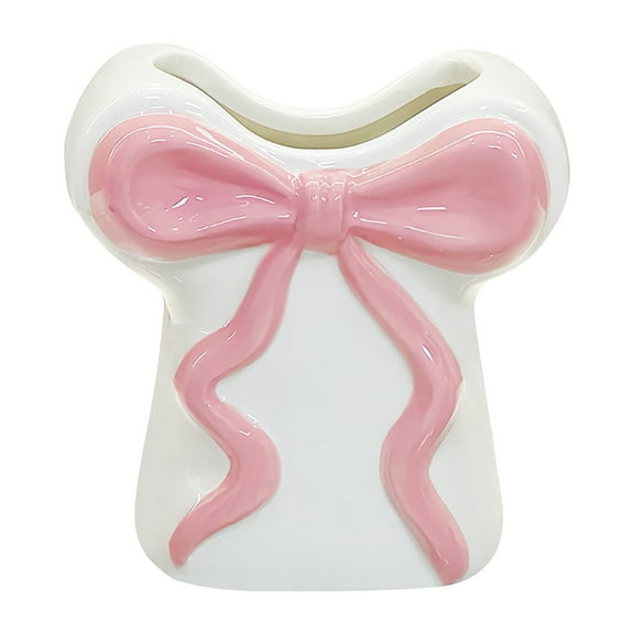 Yttmshdga Bow Toothbrush Holder Cute Ceramic Toothpaste Holder For Girls Adorable & Bathroom Organizer For Home Dorm Apartment Bow Toothbrush Holders Cute Kitchen Cups