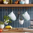 thumbnail image 2 of KitchenAid Gingham Mini Oven Mitt 2-Pack Set, Mineral Water, 5.5"x8", 2 of 5