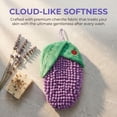 thumbnail image 6 of Unique Bargains Cute Corn Shaped Chenille Hanging Soft Absorbent Hand Towel Purple 8" x 5", 6 of 6