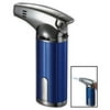 Visol VLR101503 Fiamma Blue and Chrome Mini Wind-Resistant Jet Flame Table Cigar Lighter