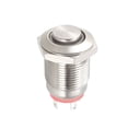 thumbnail image 5 of Interruptor de botón metálico momentáneo Uxcell cabeza alta 12mm diámetro de montaje 1NO luz LED roja 3-6V, 5 of 5