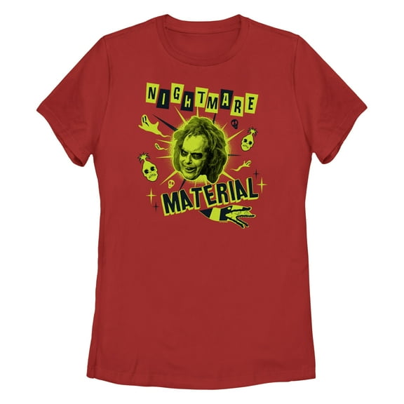 Women's Beetlejuice Beetlejuice Nightmare Material Icons  Graphic T-Shirt
