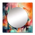 thumbnail image 2 of Designart "Abstract Space Visions in Red and Green" Modern Geometric Square Mirror For Wall Decor - Large Red Square Printed Wall Mirror Art - Square Modern Mirror - Wall Mounted Square Large Mirror, 2 of 5