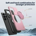 thumbnail image 6 of For Samsung Galaxy S25 Ultra 5G Ultra Slim Hybrid TPU+PC Protective Cover with Metal Rotation Holder , Compatible MagSafe, Military Grade Shockproof Phone Case Cover,Pink, 6 of 7