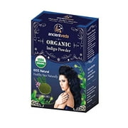 AncientVeda Indigo Powder All Natural Color for Black and Dark Henna Hair Coloring | 100% USDA Organic Hair Treatment