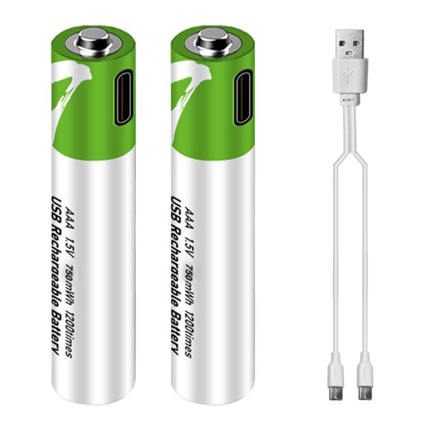 Irfora Usb Rechargeable a Lithium Battery 1 5v 750mwh Type C Port Quick Recharge Utility Reusable Battery 2 Packs Walmart Com