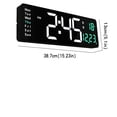 thumbnail image 3 of Clearance Kaireo Clock, Home Clock, Large Electronic Digital Wall Clock Remote Control Temp Date Week Display Power off Memory Table Clock Wall Mounted Led Clocks, 1X Clock, 3 of 6
