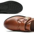 thumbnail image 3 of DADAWEN Boys School Uniform Dress Shoes Loafer Oxford Shoes Slip-on Brown 11 Little Kid, 3 of 6