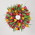 thumbnail image 3 of Corona de puerta, decoración de primavera, guirnalda de flores, celebración de festivales, decoración del hogar Los 40CM, 3 of 8