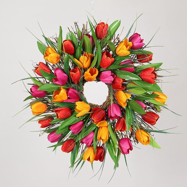 Decoración de Puerta Macarena Corona Colgante de Flores 40CM