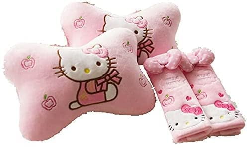 New Lovely 2PCS Hello Kitty Neck Pillows Comfort Rest Pillows Filled With Cotton 