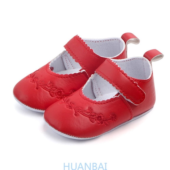 HUANBAI Baby Sneaker Girls Stitchwork Anti- Single Shoes Sneaker ,(9-12 Months Red) Size ,5