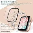 thumbnail image 2 of [2 Packs] Case Compatible with Apple Watch Series 3/2/1 38mm with Built-in Tempered Glass Screen Protector, Bling Crystal Diamond Face Cover for Women iWatch 38mm - Clear, 2 of 5