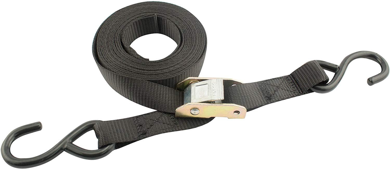 Erickson 01200 Black 1" x 15' Motorcycle/ATV Cam Buckle TieDown Strap