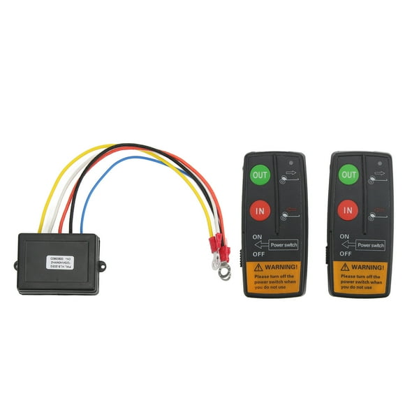 Winch Controller, Wireless Winch Remote Control Kit 75ft Range Portable Indicator Light For Car For Truck
