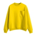 thumbnail image 2 of Yellow Womens Sweatshirt Mock Neck Sweatshirt Casual Plus Size Long Sleeve Sweatshirt Pullover 2025 Fall Sweatshirt with Pockets Fall Clothes for Women, 2 of 4