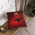 thumbnail image 5 of KLL Black Spider Web With Spiders Decorative Throw Pillow Covers Velvet Soft for Couch Sofa Bedroom Living Room Outdoor (No pillow core)- 18"x18", 5 of 5