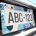 thumbnail image 6 of 1 Pcs Tropical Leaf License Plate Frame, License Plate Cover for Car Decorative Parts, Aluminum License Plate Bracket Holder Rust-Proof Weather-Proof for US Standard Car, 6 of 9