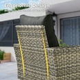 thumbnail image 5 of Ovios 10 Pieces Outdoor Patio Furniture with 54" Gas Fire Pit All-Weather Rattan Wicker Conversation Set Outdoor Sectionals for Garden, 5 of 12