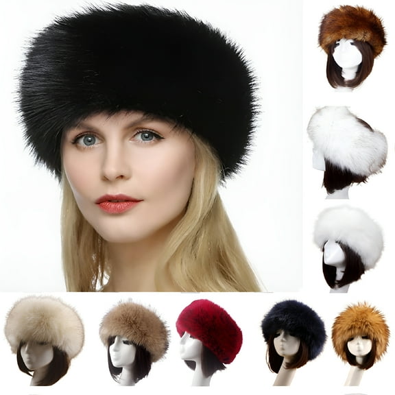 TELOLY Womens Faux Fur Headband Winter Earwarmer Earmuff Hat Ski