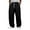 Black, variant on Men's Fleece Open Bottom Sweatpants Drawstring Elastic Waist Relaxed Fit Jogger Sweatpants with Pockets