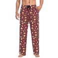 thumbnail image 2 of Christmas Red Mens Pajama Pants Cotton Elastic Waistband Lounge Sleep Pajama Bottoms Pj with Pocket, 2 of 7