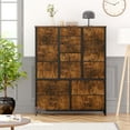 thumbnail image 2 of CazToi 15 Drawer Tall Fabric Dresser Steel Frame Storage Cabinet Wood Top Easy-Pull Handles, 2 of 11