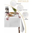 thumbnail image 2 of Red Brown Botanical Table Cloth, Watercolor Spring Eucalyptus Leaves Waterproof Tablecloth for Square Tables, Reusable Washable Fabric Table Cover for Restaurant Kitchen Dining Tables 54"x54", 2 of 6