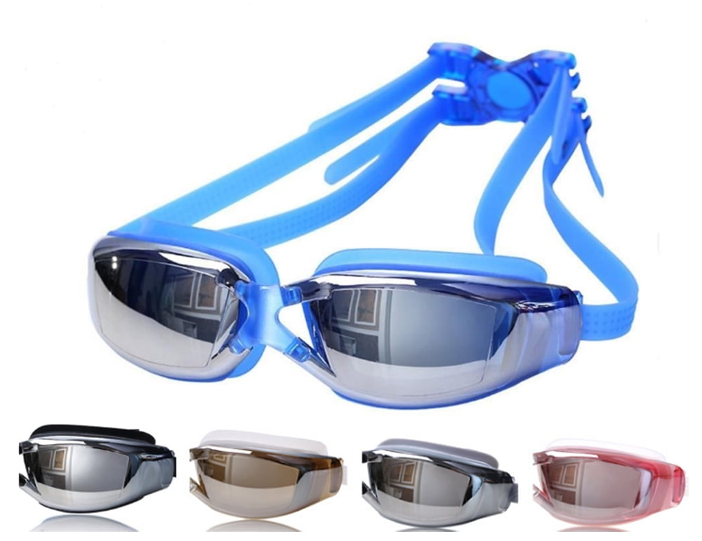 Swim Goggles for Adult Unisex No Leaking Clear-UV Protection, Anti-Fog, Mirror Coated Lens Swimming Goggles with... by