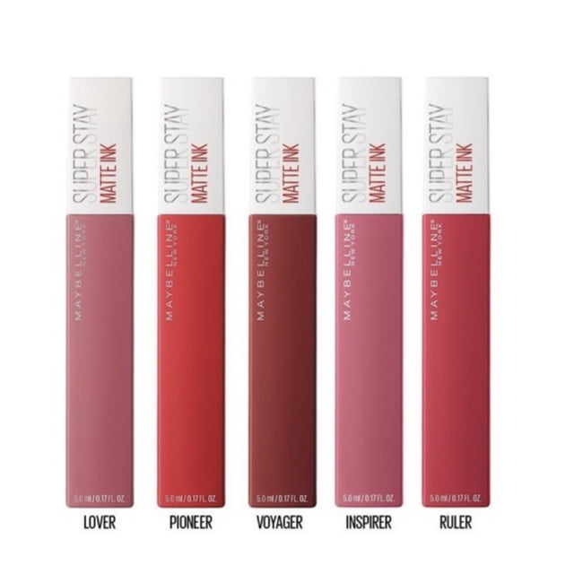 Kit 5 Labiales Maybelline New York Superstay Matte Ink 5 Ml Rosa Mate Maybelline Kit 5 labiales