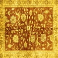 thumbnail image 1 of Ahgly Company Machine Washable Indoor Square Oriental Yellow Traditional Area Rugs, 6' Square, 1 of 4